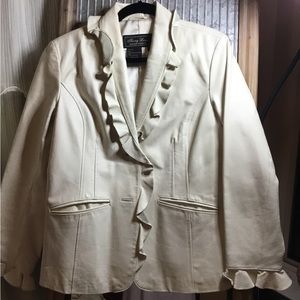 Leather Jacket, cute white